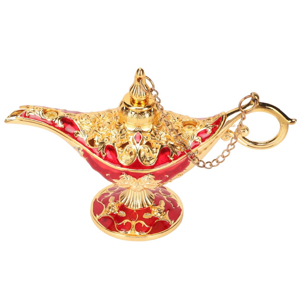 Magic Genie Lamp Exquisite Colorfast Eye Catching Alloy Embossed Pattern Genie Lamp for Bedroom Office