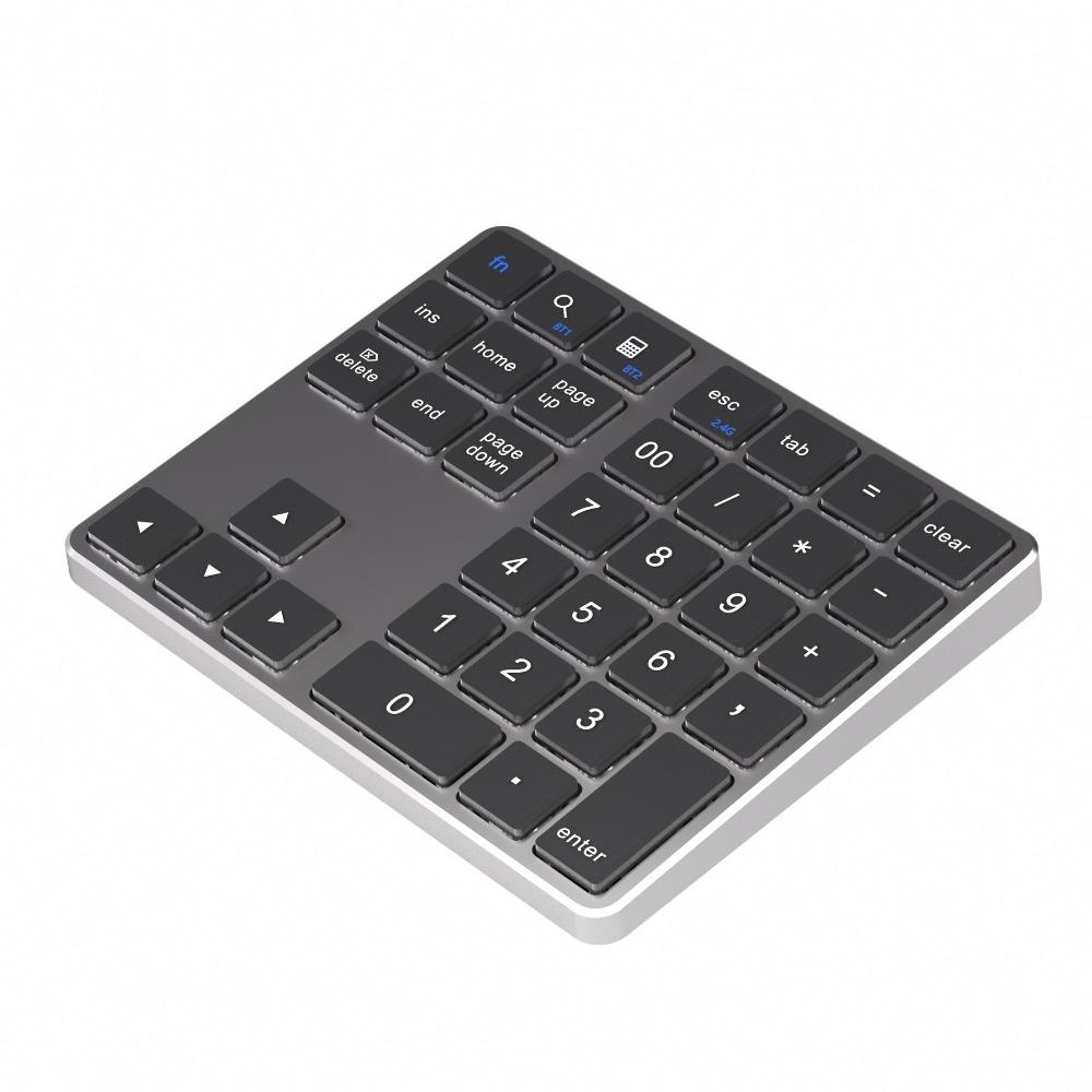 Rechargeable Wireless Keyboard 35 Keys Wireless Numeric Keypad Mini Digital Keypad  Laptop Notebook