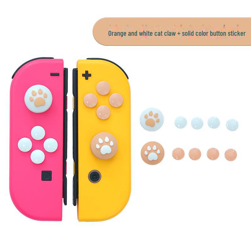 Ajitomo Cat Claw Joystick and Button Cap Stickers for Switch Joycon