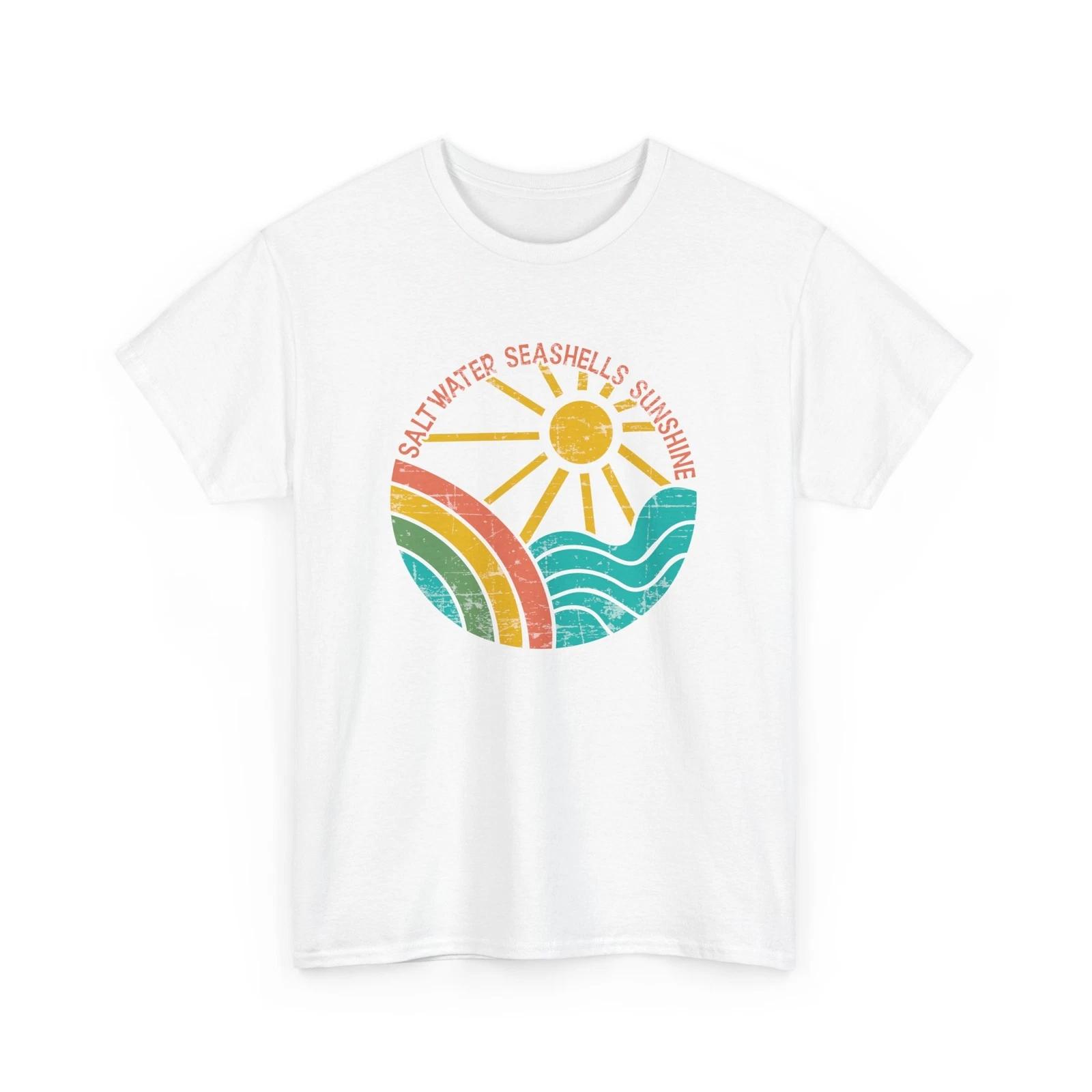 Beach Vibes T-Shirt | Summer Ocean Waves Tee | Summer Beach Vacation Shirt L
