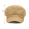 Solid Color Newsboy Cap Unisex Buckle Detail Fiddler Hat Adjustable Driving Cabbie Cap Casual