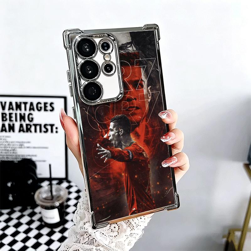 Football Star R-Ronaldo C-CR7 Soft Phone Case For Samsung Galaxy S26 Ultra S25 Edge S24 FE S23 Plus S22 S21 + S20 Plating Anti-F