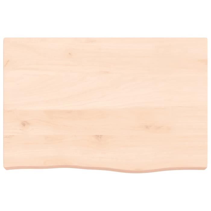 VidaXL Dessus de table 60x40x6 cm bois de chêne massif non traité 3156283