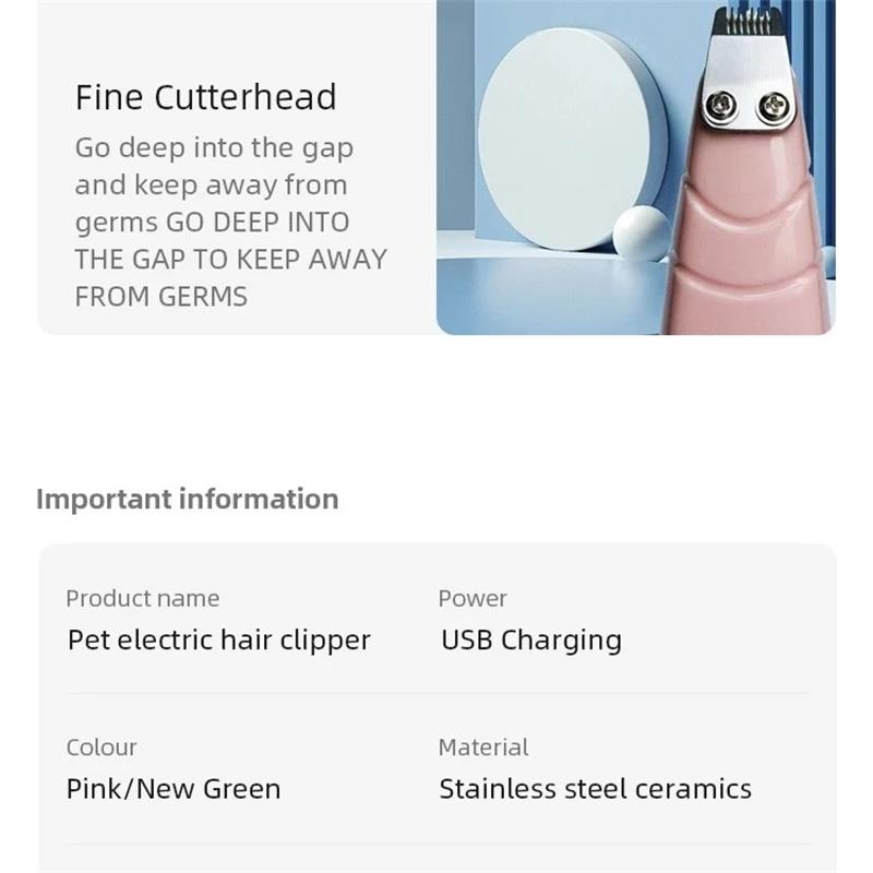 Professional Pet Grooming Clippers Shaver Pet Electric Hair Trimmer Dog Cat Care Supplies Foot Hair Trimming Artifact Pet Grooming Hairdresser