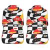 Rippy Mushroom Black White Checkered Print Car Seat Covers for Women Man Universal Auto Front Seats Protector Fits for Car SUV