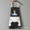 Charming Japanese Waterproof & Oil-Proof Kitchen Apron for Cooking & Housework - Women's Fashion with Logo