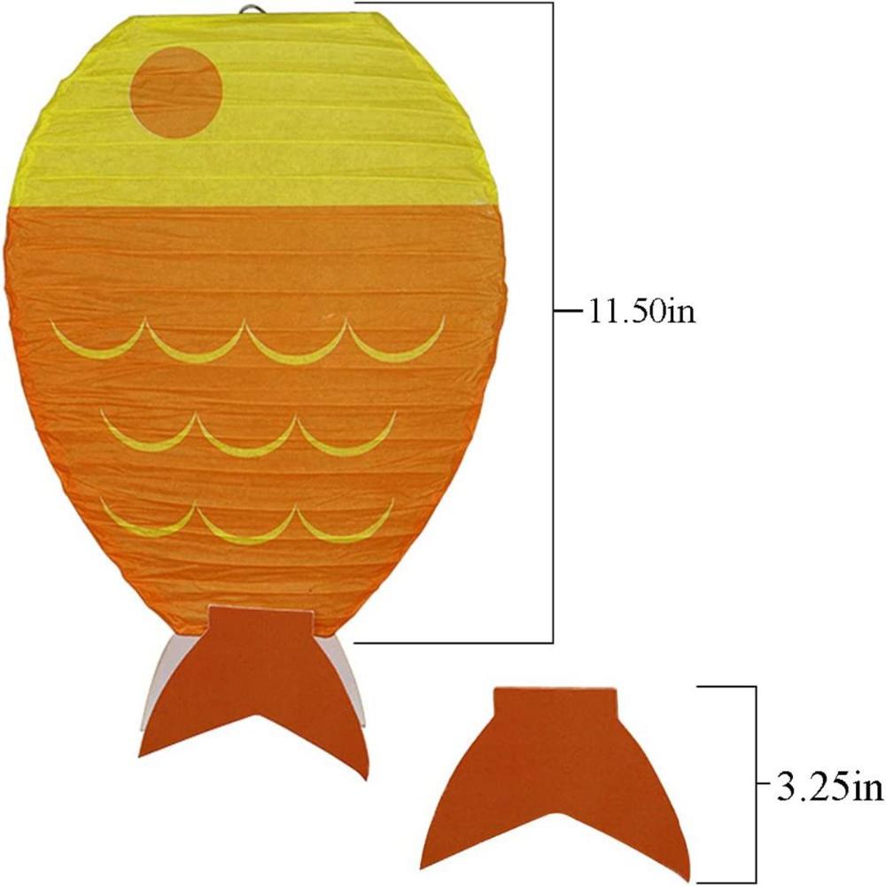 Lanterna di Carta Portafortuna a Forma di Pesce Carino per Matrimonio Decorazione con Luce di Candela Forniture per Feste