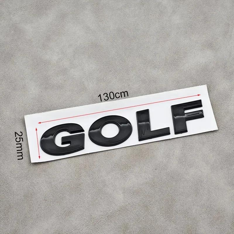 RUNTB1 VW 2026 Hot VW 3D ABS Chrome Black Logo GOLF Emblem Letters Sticker Car Rear Trunk Badge For Volkswagen Golf 4 5 6 7 MK3 MK4 MK5