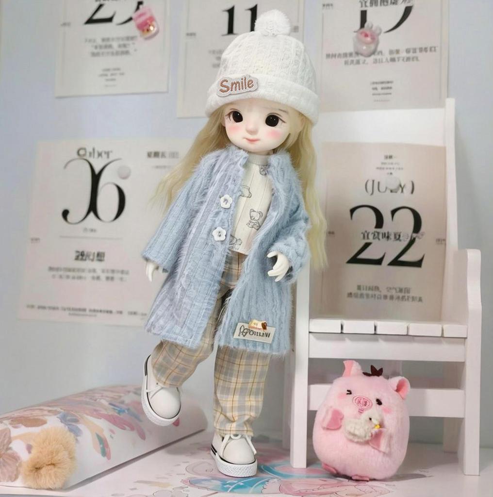 Autumn Winter 1/6 BJD Doll Clothes Only Clothing Cute 30CM Doll Outfit Set for Potato Dolls