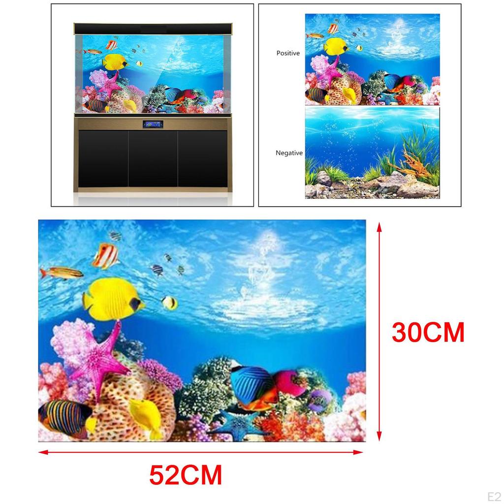 PVC Aquarium Background Poster Fish Tank Decoration Landscape