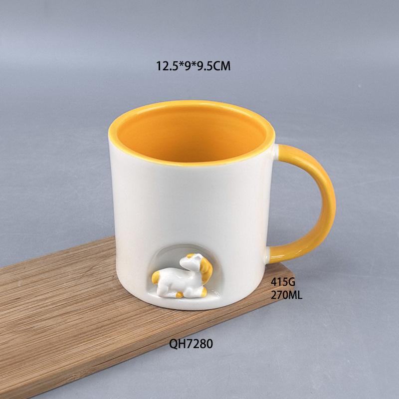 

Милая мультяшная кружка для воды с пони, домашняя керамическая кружка, женская студенческая офисная кружка средней температуры, парная кружка с отметкой 201-300ml