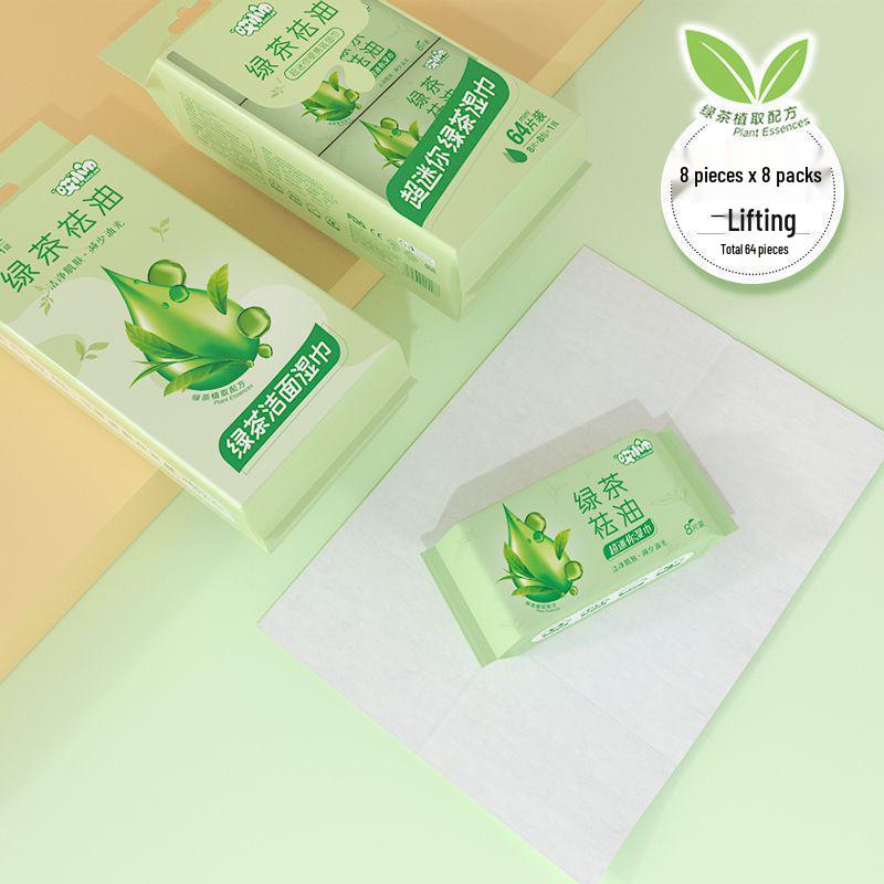 Portable Oil-Free Cooling Face Wipes for Household Use