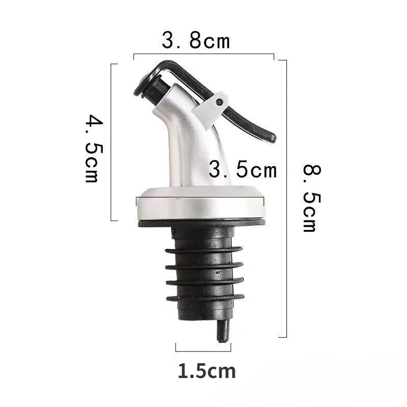

New Oil Bottle Stopper Rubber Lock Plug Seal Leak-proof Food Grade Plastic Nozzle Sprayer Liquor Dispenser Wine Pourer Barware