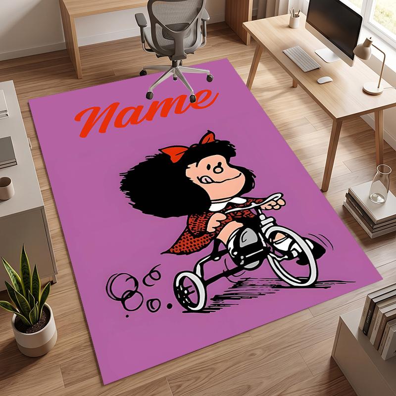 Mafalda (5) Personalized Name Office Carpet Stylish Decor for Living Room Bedroom Kitchen