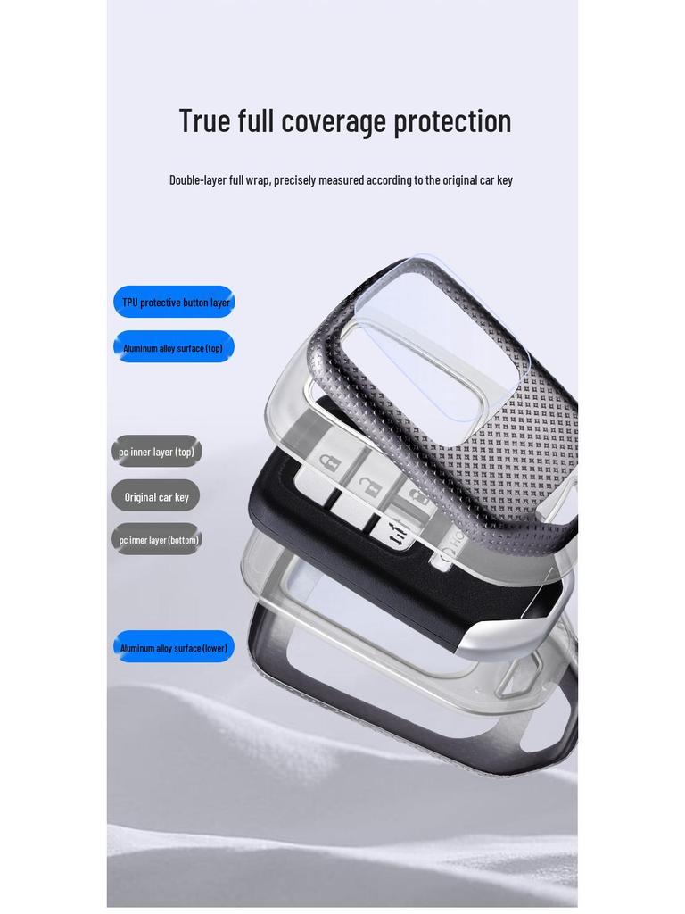 Honda Schlüsselhülle für Civic, CRV, Hybrid, Odyssey, XRV - Schutzschale und Schnalle