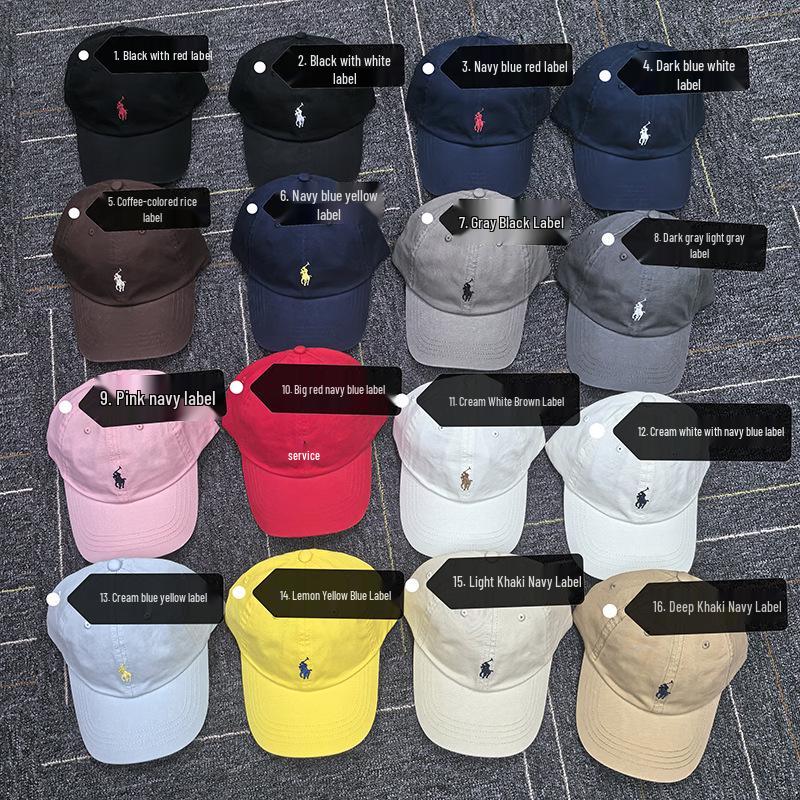 Gorra de Béisbol Polo Ralph Gray RL con Bordado de Logo de Caballo Pequeño - Sombrero de Copa Suave Unisex