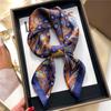 27.6in Vintage Paisley Print Square Scarf Multicolor Pattern Bandana Elegant Thin Sunscreen Head Wrap