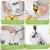 Reusable Onion Potatoes Storage Bag Large Drawstring Canvas Storage Bags With Side Zipper Keep Fresh Vegetable Fruit Organizer