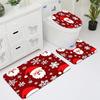 A Snowflake Christmas Style Toilet Mat Can Be Purchased Individually Or Assembled As A Set For Bathroom Carpets