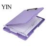 Letter Size Paper Holder for Office Plastic Clipboard with Storage And Pen Holder, Slimcase Lightweight Briefcase File Organizer Folder, Durable