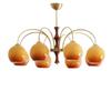 Vintage Medieval Solid Wood Chandelier: Bauhaus Style for Living Room, Retro Restaurant, or High-End Persimmon Bedroom