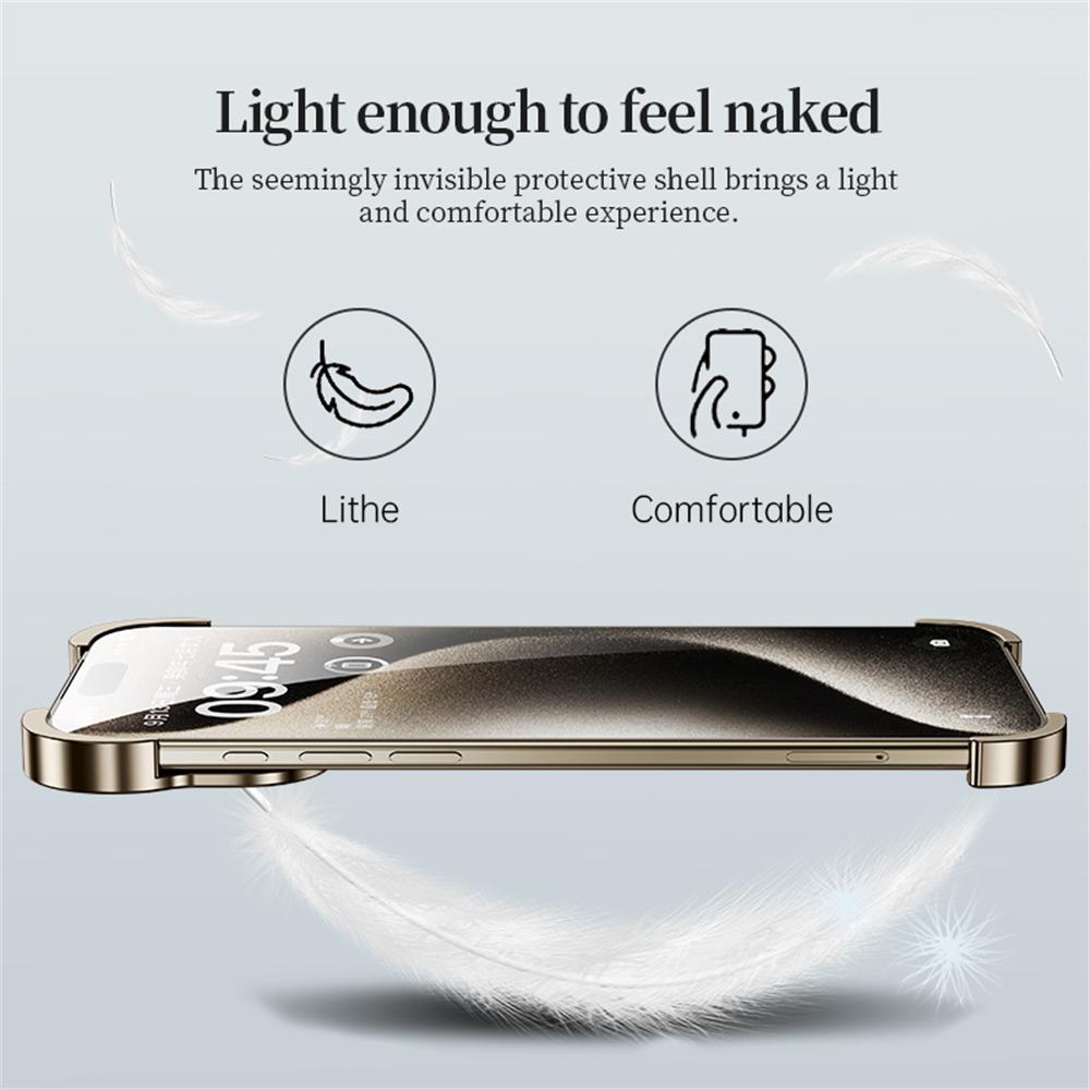 Nieregularne Metalowe Zderzaki Etui na Telefon Dla iPhone 17 Air Pro Max Aluminiowe Amortyzujące Narożniki Poszycie Ultra Cienkie Tylne Pokrowce