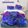 Toothless Night Fury Pattern Bedding Quilt Set Quilt Cover Pillowcase Home Decoration Birthday Gift (1 * Duvet Cover + 2 * Pillowcase, Without Core)