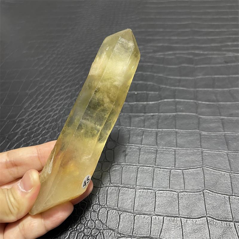 Hot for sale!Natural yellow crystal wand point crystal smoky topaz point reiki healing as a gift
