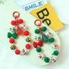 Colorful Phone Chain Christmas Beaded Pendant Lanyard Cute Phone Wrist Strap