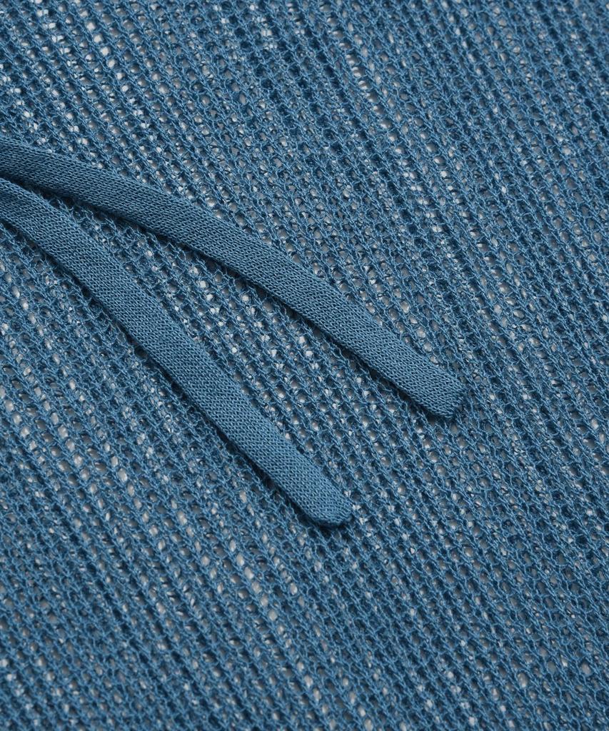 COVERNAT Authentic Mesh Knit Hoodie Ash Blue