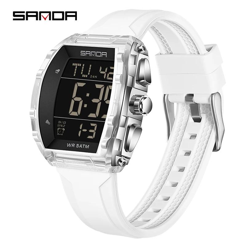 New Fashionable Luxury Men's Sports Electronic Watch Waterproof Countdown Calendar Night Light Men's Electronic Wristwatch