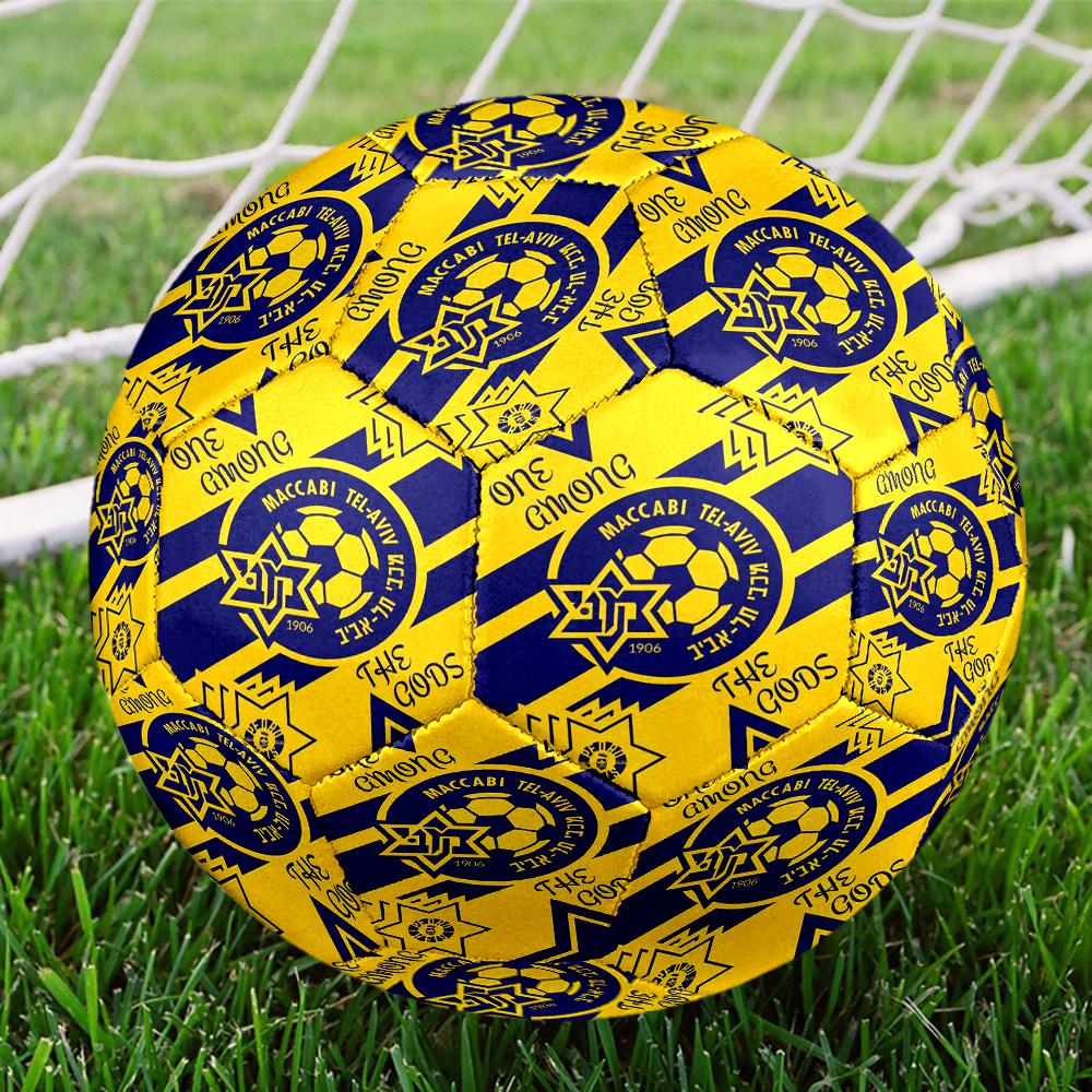 Maccabi Tel Aviv FC Indoor Soccer Ball Size 5 Colorful All Ages Machine Stitched PVC Competition Ready Durable High-Bounce