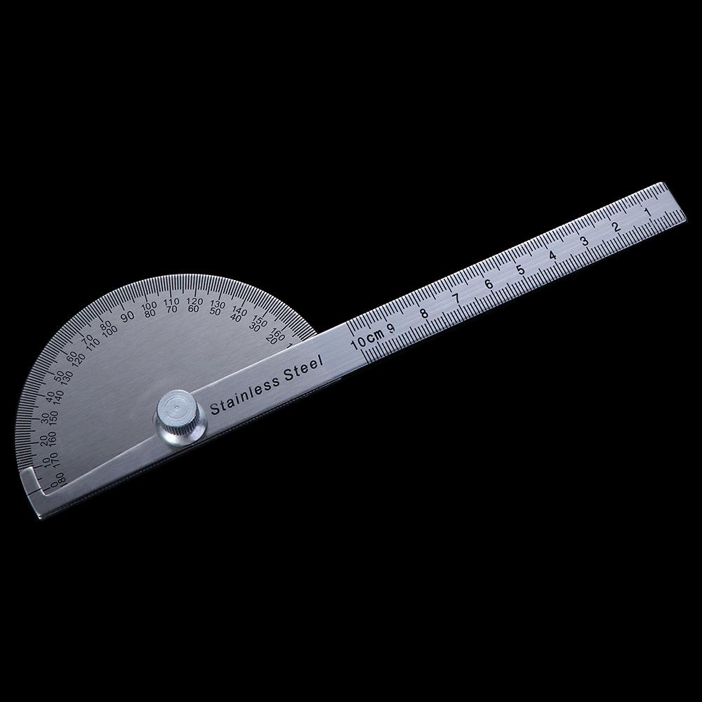 Rotary Stainless Steel Caliper Round Head Goniometer Adjustable Protractor Protractor 180 Degree Protractor Angle Ruler