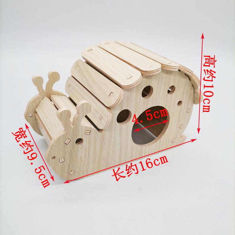 Hamster House DIY Wooden Gerbil Hideout Pet Sport Exercise Toys Bridge Swing and Chinchilla Seesaw Small Villa Cage Accessories