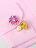 2Pcs Rhinestone Cufflinks Shirt Sleeve Button Covers Bling Crystal Button Clips For Dresses And Shirts Button Decoration Buttons
