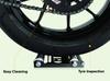 GRAND PITSTOP Motorcycle Wheel Cleaning Stand - Paddock Stand Replacement - Wheel Roller Stand