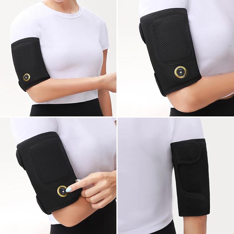 2026 USB Rechargeable Heated Elbow Pads Portable Electric Heating Arm Wrap Brace Support Heated Wrist Sleeve with Vibration Massage for Cold Weather