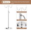 Uxcell Handbag Display Stand, Set of 2, Height Adjustable Tabletop Double Hook Handbag Rack for Retail Boutiques, Silver