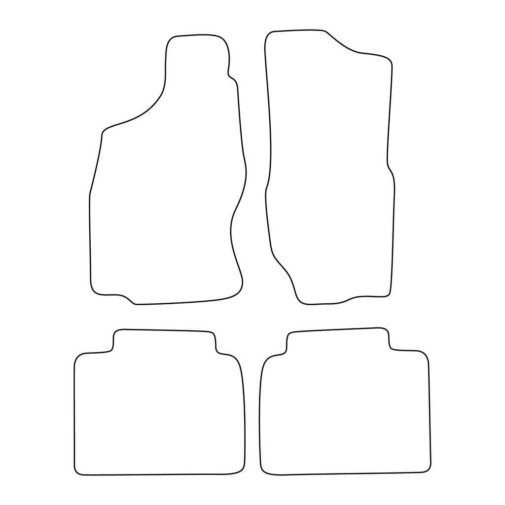 [Blm]Ni017 Blue - Set Of Velour Floor Mats To Fit Nissan Terrano Ii 1993-2003 3-Door - Blue Trim