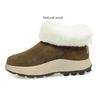 Fashion AIYUQI Snow Boots Women 2025 New Genuine Leather Women's Booties Non-slip Natural Wool Warm Women's Winter Boots