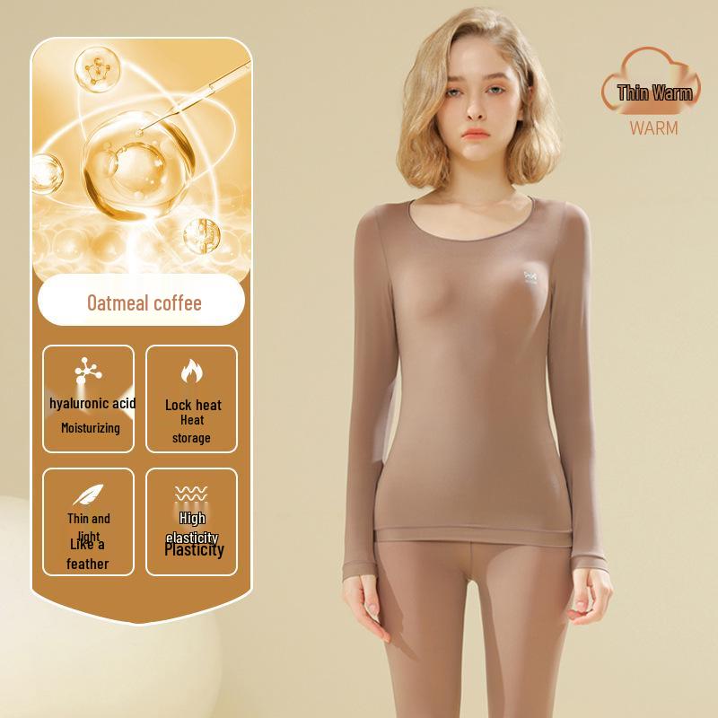 Damen Nahtloses Hyaluronsäure Basis-Layer - Antistatisches Warmes Unterwäsche-Set für Herbst 2025