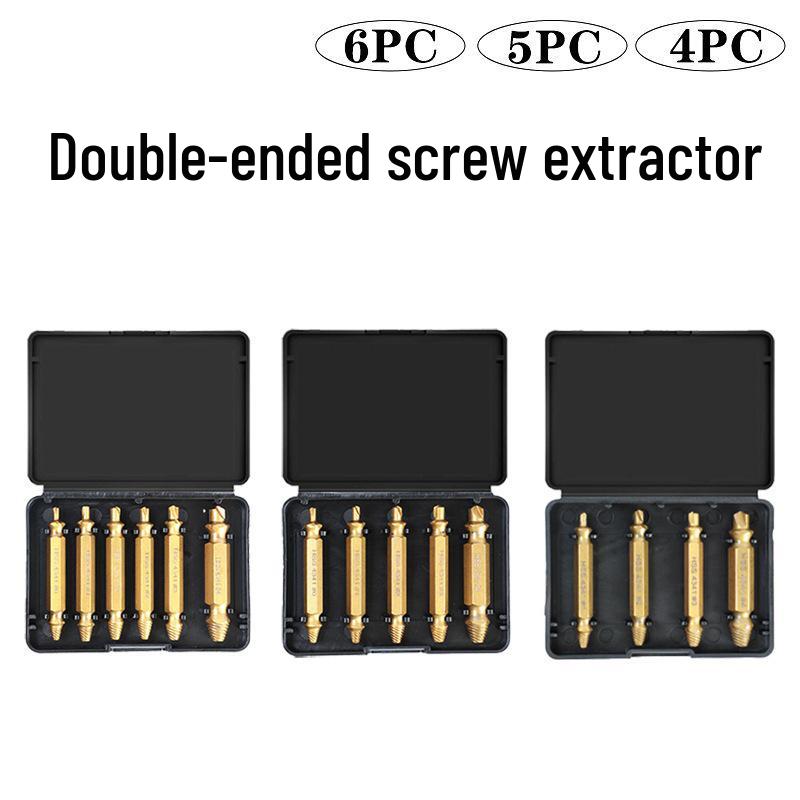 High-Speed Steel Double-Ended Screw and Wire Extractor Set 4341
