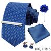 Men'S Business Dress Tie 5-Piece Groom Best Man Dress Accessories Gaowei Dense Jacquard Tie Worker