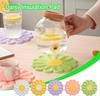 Daisy Flower Heat Insulation Mat Simple and Durable Cute Japanese Silicone Placemat Ins Coaster Anti-scalding Pot Mat