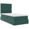 Storage Bed with Mattress Dark Green 100 X 200 Cm Velvet