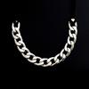 Glory_Arden [Unisex] Suede + Surgical Steel Bold Chain Necklace / Ghmn-284