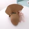 Summer Wide Brim Sun Hat For Women With Breathable Paper Material And Flower Design For Beach And Outdoor Travel