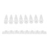 200PCS 8 Strip PCR Tubes with Caps 0.2ml Transparent Microcentrifuge Tube for Experiments