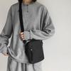Neutral Style Shoulder Bag for Men and Women, Small Square Bag, Suitable for Travel and Photography, Pure Black Bag.