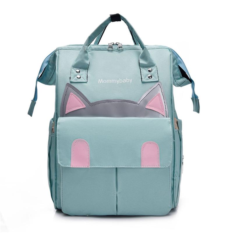 Cartoon Cat Mommy Maternity Backpacks Large Capacity Shoulder Bags Waterproof Nylon Mummy Bag Baby Diaper Travel Bag